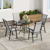 4 Chairs and 1 Round Table for Indoor-Outdoor Dining Set thumb 1
