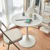 Office Table: White Circular Modern Dining Table thumb 1