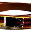 Wooden Beaded Rungu with beaded leather belt thumb 3
