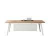 Modern Desk & Cabinet Set; White Metal Legs, Office Use thumb 3