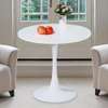 White 80 cm Indoor Round Dining Table thumb 0