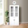 Half-Glass Double Door Metallic Cabinet thumb 0