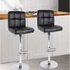 Adjustable Leather Armless Swivel Counter Barstool thumb 8