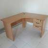 1.4M Curved Wooden Office Study Desk with Drawers thumb 2