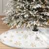 Snow Flake Christmas Tree Carpet  80cm Diameter thumb 0