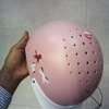 Light pink Horse riding helmet with visor adjustable thumb 7