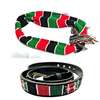 Mes Kenya beaded leather belt with matching scarf thumb 0