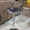 Office Barstool: Black Adjustable Leather Barstool thumb 2