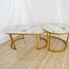 Coffee Table: Modern Sleek Design Double Marble Table thumb 1