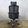 Office Chair: Height Adjustable, Ergonomic Black Office Seat thumb 3