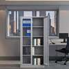 Contemporary Steel Office Cabinet with Glass Doors thumb 0