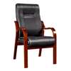 Traditional PU Leather Office Chair – Four Wooden Legs thumb 5