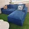 Blue Sectional Sofa with Chaise Lounge 3-4 Seats thumb 0