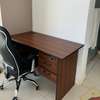 Office desk with a chair in leather thumb 1