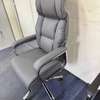 Office Chair: High Back Gray Leather Office Chair thumb 0