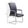 Office Chair: Study Silver Chrome Visitor Office Chair thumb 1
