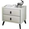 Home Furniture; Two Doors Lockable White Bedside Drawers thumb 3