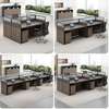 Workstation;Ergonomic Brown Office Workstation thumb 4