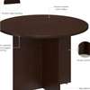 Office Table: 4-Seater Brown Round Conference Table thumb 1