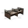 4-Way Modular Brown Workstation thumb 0