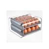 32 Grid Egg Tray Holder Double-Layer Fridge Drawer Storage thumb 0