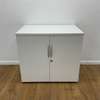 2-Door Wooden Credenza Cabinet in White thumb 7