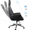 Office Chair: Leather Tufted Black Manager’s Chair thumb 2