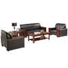 Office Sofa: 5 Seater Black Office Sofa In Mummius thumb 3