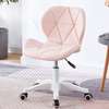 Office Stool: Adjustable Rotating Leather Stool In White thumb 11