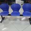 3 Seater Blue Plastic Metal Framed Waiting Bench thumb 11