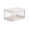 Foldable clear storage box  with lid home organizer thumb 1