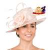Dusty Pink Wide Wedding Hat From UK thumb 0