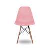 Dining Chair; Molded Abs Plastic, Wood Legs, Light Pink thumb 0