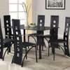 6-Piece Modern Glass Dining Room Set with Chairs thumb 4