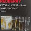 6 pc  crystal clear Glass 600 ml thumb 0