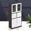 2‑Door Steel Glass Display Lockable Office Cabinet thumb 4