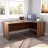 Office Desk: Curved Long Office Desk With Lockable Drawers thumb 0