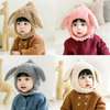 Wool Winter Children Hat Plus Fleece Long Ear Kids Caps thumb 1