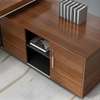 Office Desk: 180cm Brown Contemporary L-Shape Office Desk thumb 2