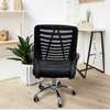 Modern Black Office Chair with Mesh Backrest thumb 4