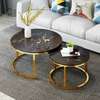 Coffee Table: Nordic Tempered Glass Round Coffee Table thumb 2