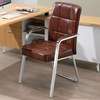 Faux PU Leather Chrome Visitor’s Chair thumb 4