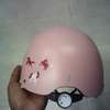 Light pink Horse riding helmet with visor adjustable thumb 9