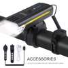 Bicycle front rechargeable light horn cycling bike torch thumb 0