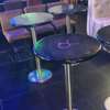 Marble top round tables metallic stands thumb 1