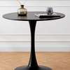 Office Table:  Black Round Marble Dining Table thumb 1
