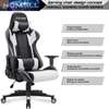 Gaming Chairs: Racing White Reclining Gaming Chair thumb 2