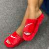 Nike Slippers Women Fluffy  Slippers Faux Fur Open Toe Flat thumb 0