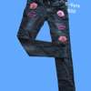 Kids Slim Fit Jeans with Vibrant Lips Patches thumb 2