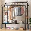Double pole cloth rack with lower and side storage thumb 1